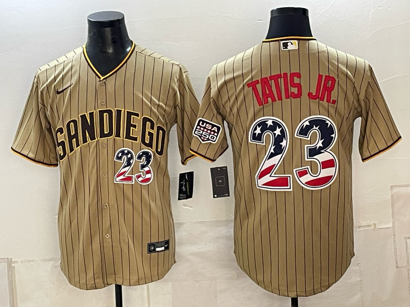 Men San Diego Padres #23 Tatis Jr. Brown MLB Jersey 101201